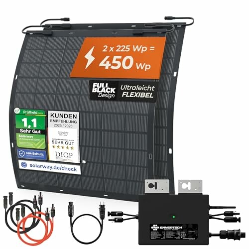 Flexibles Solarpanel-Kit mit Zubehör