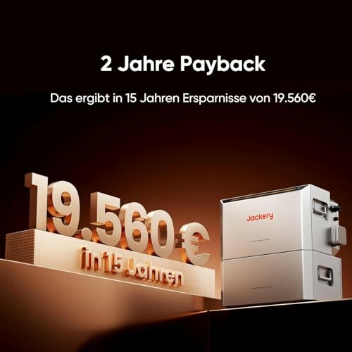 Jackery Sparplan mit 19.560€ Ersparnissen in 15 Jahren.