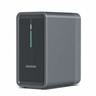 Moderner externer Festplattenspeicher in Grau