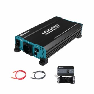 Stromrichter 1000W mit Kabeln und Zubehör