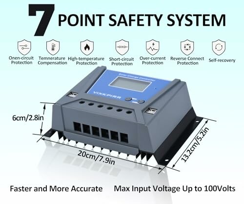 Solar-Laderegler mit Sieben-Punkt-Sicherheitssystem