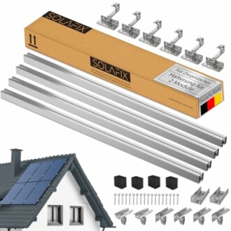 Montageset für Solarmodule auf einem Dach