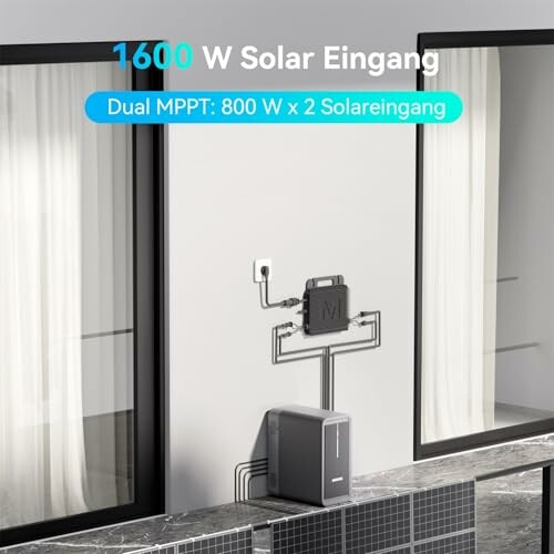 Solareingang mit Dual MPPT-System an der Wand