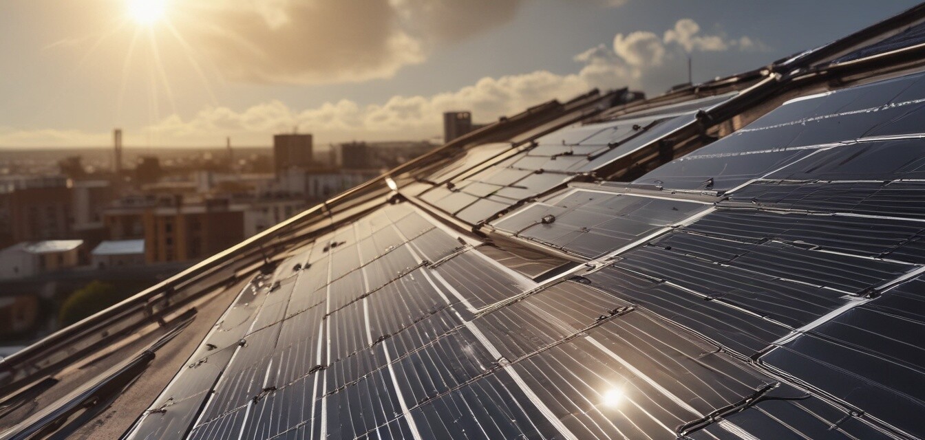 Image of solar panels on a balcony