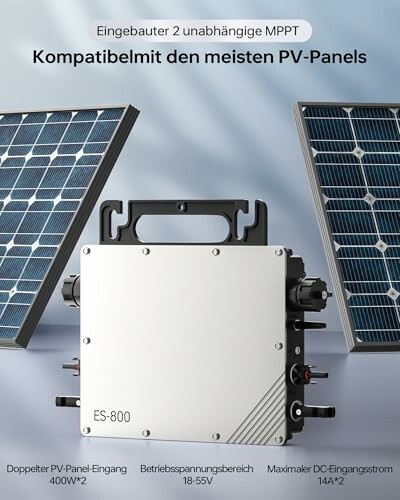 ES-800 Wechselrichter mit PV-Panel-Kompatibilität